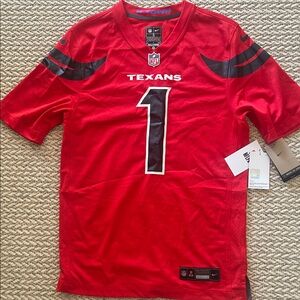 Nike Texans Red and Black Men's Jersey